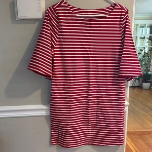 Amazon Red and White Striped Women's Tee Dress